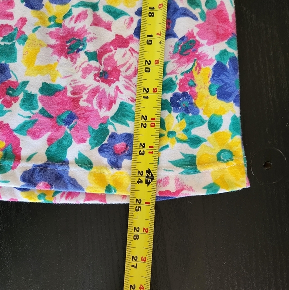 Vintage 1980s Pink Short Sleeve Bright Floral Blouse Top 80s Office Preppy 90s - Picture 7 of 9